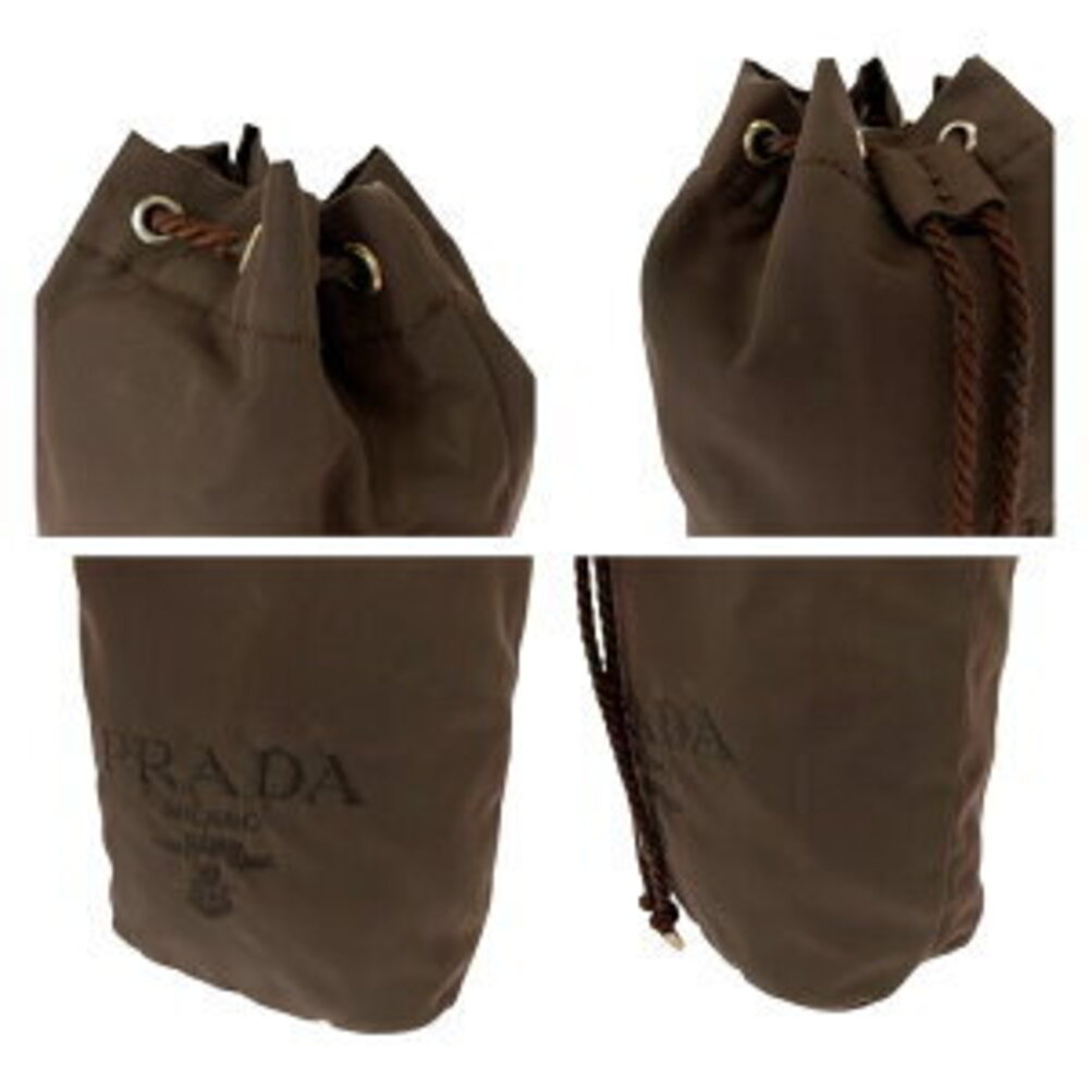 Prada Tessuto logo brown nylon pouch - Picture 5 of 10
